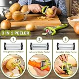 HOTLIKE Stainless Steel Potato Ricer Masher Set with Brush Peeler view 6