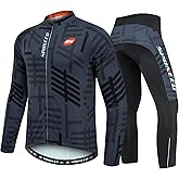 sponeed Men's Cycling Jersey Full Sleeve Riding Wear Long Sleeve T Shirts Pants