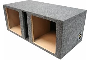 American Sound Connection Car Audio Dual 12" Vented Square Sub Box Enclosure fits Kicker L7 Subwoofer
