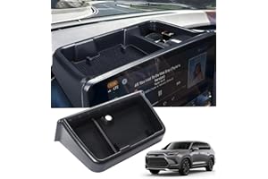 KATORN Dashboard Behind Screen Storage Box for Toyota Grand Highlander 2024 2025 2026, Interior Accessories Center Console Or