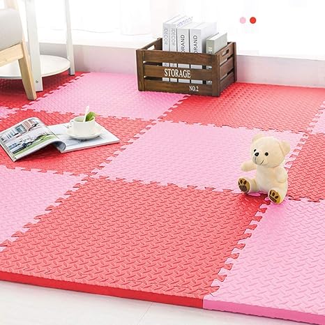 Amazon パズルマット ジョイントマット サイドパーツ付 36枚 ピンク Amazon パズルマット ジョイントマット サイドパーツ付 36枚 ピンク