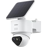 aosu T2 Ultra 4K Security Cameras Wireless Outdoor, TrueColor Night Vision, AI Triple Detection, 360° Auto Tracking, Solar Powered WiFi Camera for Home Security, 1Pack