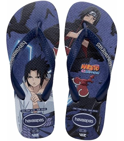 ran.ran☆ Chinelo Slide Full 86 Naruto, Rider, Masculino, Azul/Lilás