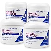 TriDerma MD Pressure Sore Relief Healing Cream for Bed Sores Treatment, Ulcers, Pressure Sores, Wound Healing, Chafed Skin and Hard-to-Heal Skin Sores with Calendula and AP4 Aloe (4 Pack - (4) 4 oz Jars)