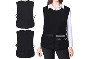 TEXVIDA 5 Pockets Cobbler Aprons for Women Men (Pack of 2) – Zipper Pocket Smock Apron