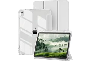 KenKe for ipad 10th/11th(A16) Generation Case with Pencil Holder, Soft TPU Frame, Smart Protective Cover with Clear Back Shel
