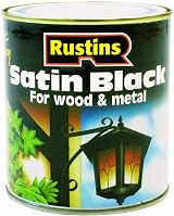 Rustins Satin Black Paint 2.5L Durable Fast Dry Interior Exterior