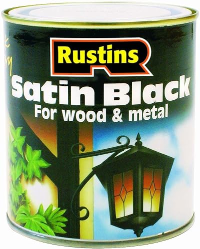 Rustins Satin Black Paint 2.5L Durable Fast Dry Interior Exterior