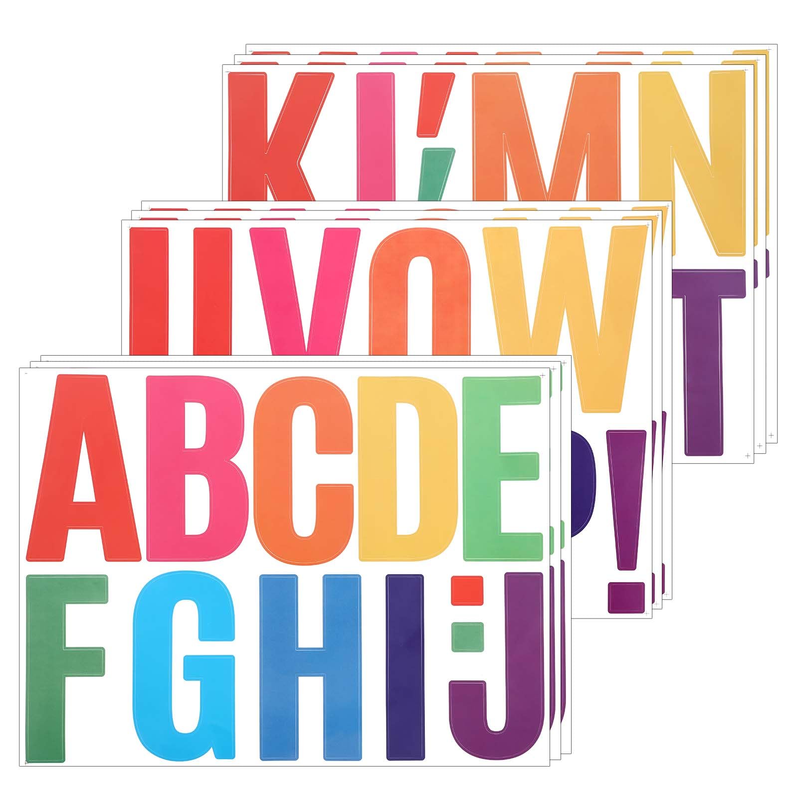 102PCS Letter Stickers Large, 10cm Colorful Sticker Letters, Self-Adhesive Vinyl Letters Stickers, Bulletin Board Letter Large for Poster Bulletin Board Crafts