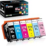 SavFinto 378XL Ink Cartridge 6 Pack for Epson Expression Photo XP-8500 Series view 1