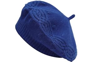 ZLYC French Beret hat, Reversible Solid Color Knit Warm Beret Cap for Womens Girls