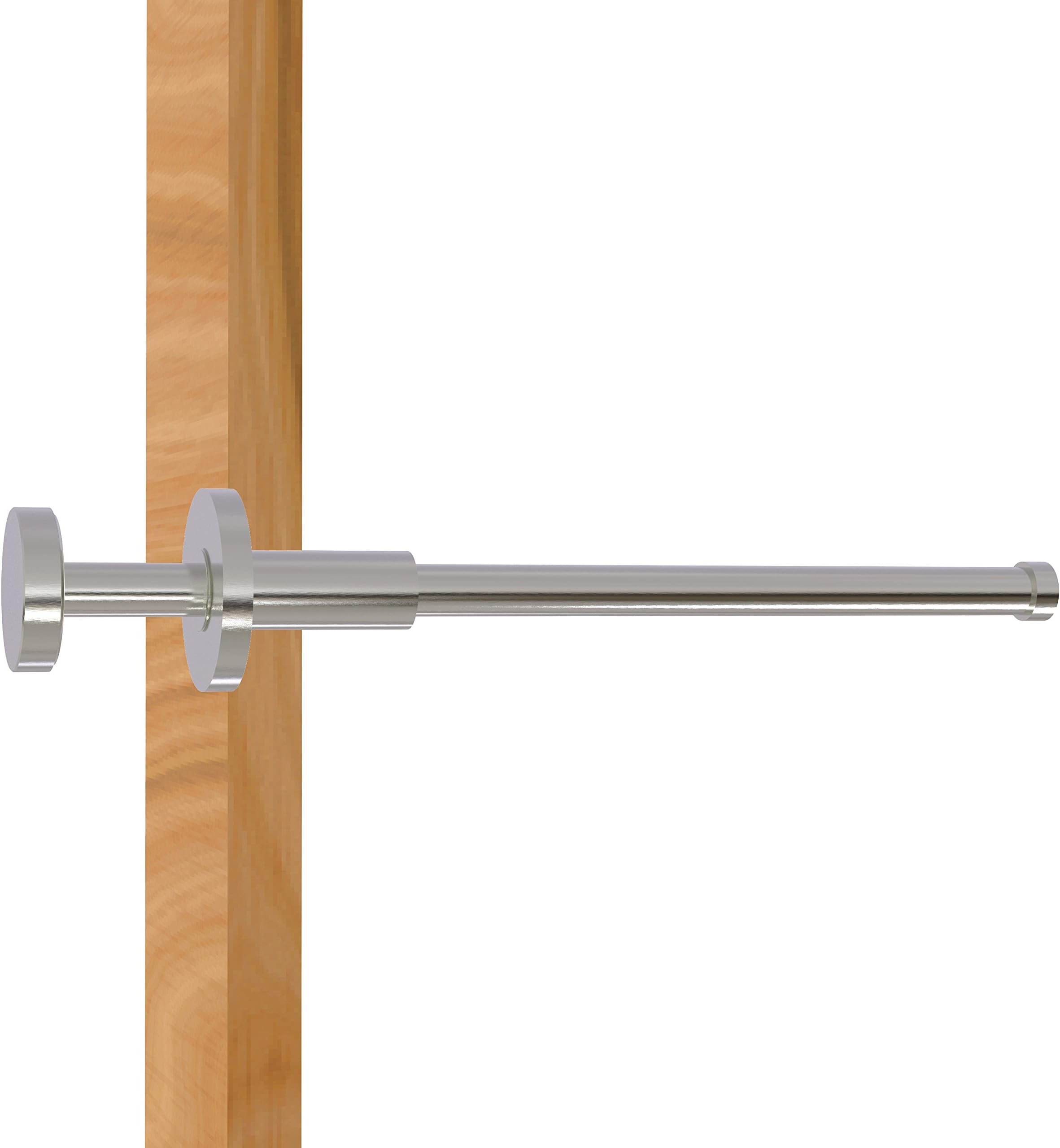 Allied Brass (MD-23-SN) Modern Pullout Garment Rod, 10-Inch, Satin Nickel