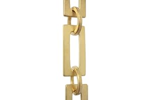 RCH Hardware CH-12-AD-3 Decorative Solid Chain for Hanging Chandeliers and Pendant Lighting-Rectangular and Circular Design Unwelded Links