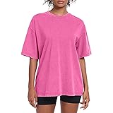 Womens Washed Vintage Oversized T-Shirt Casual