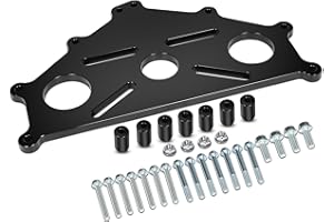 Bonbo Aluminum Heavy-Duty Engine Safe Stand Adapter Plate Compatible with Chevy Small/Big Block Duramax SBC BBC LS LT Engines