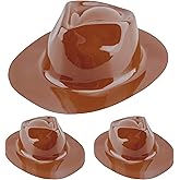 SGBETTER 15 Pcs Plastic Cowboy Hats Bulk Western Cowboy Cowgirl Party Hat Wide Brim Cowboy Hat for Adult Kids