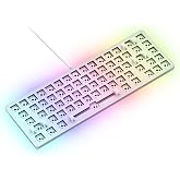 GLORIOUS Gaming GMMK 2 Compact 65% Barebones (Frame Only) - Mechanical Gaming Keyboard Frame, Compact TKL Size (65%), Aluminium, Customisable, Per Key RGB, American QWERTY Layout - White