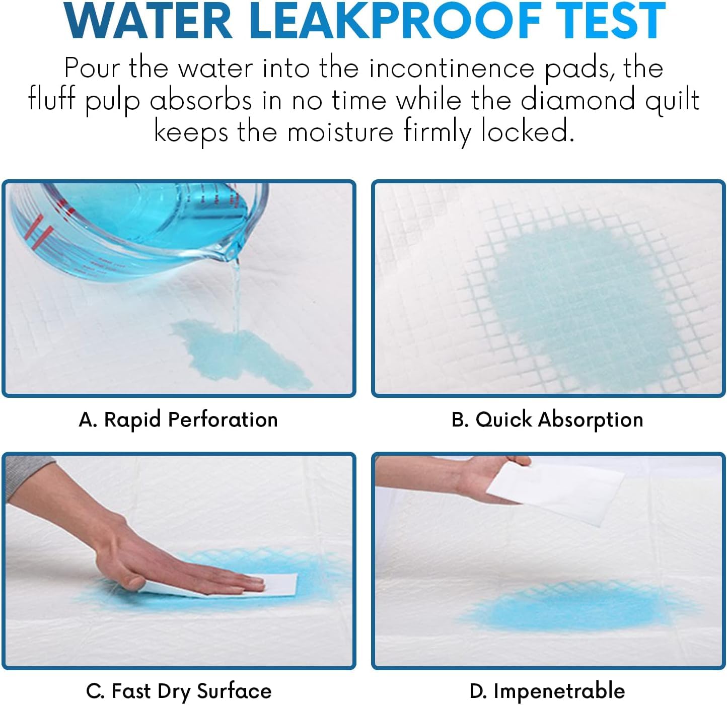 Healqu 100 Pack,Disposable Baby Changing Pad Liners - 17x24 Inches Super Soft, Absorbent and Waterproof - Mess-Free Baby Diaper Changes on Every Surface