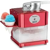 Cuisinart Snow Cone Machine, 90 W Motor, Interlock Safety, 4 Reusable Cones, Compact Design, Countertop, Red