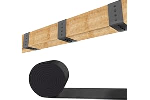 LFUTARI 5ft Faux Wood Beam Strap，Flexible Beams Gap Hiding Strap, Wood Beams Metal Look Strap，Architectural Products for Faux Wood Beams,Ceiling Beam and Cabin Shutters Accessories (1.57"Width)