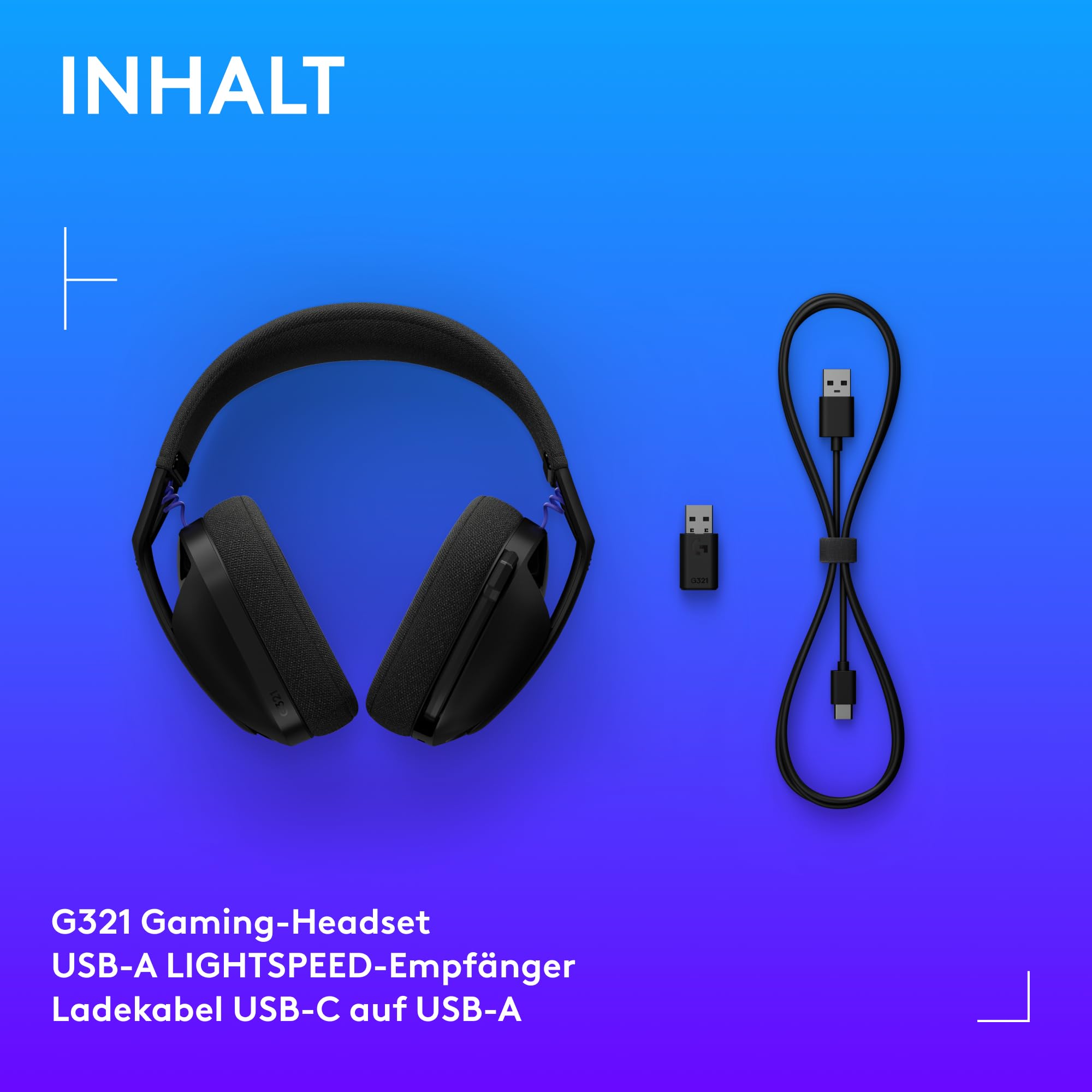 Logitech G G321 Lightspeed kabelloses Bluetooth-Gaming-Headset, dynamischer Komfort und Passform, 16-kHz-Schwingmikrofon, über 20 Std. Akkulaufzeit, PC, PS4, PS5, Nintendo Switch, Mobilgerät – Schwarz 9