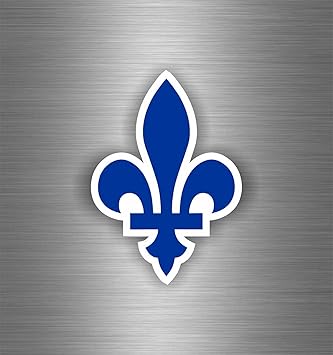 Akachafactory Aufkleber Sticker Auto Motorrad Fleur De Lys Blau Quebec Lis Flower Amazon De Auto