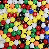 100 Pieces 14mm Acrylic Beads with 2.0mm Large Hole, Multicolor Mix Acrylic Round Loose Spacer Beads for Bracelets Necklaces Earring Jewelry Making Supplies - Assorted Color Random Quantity