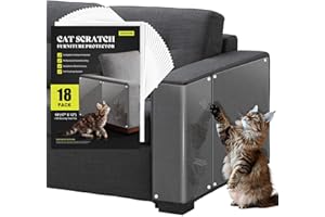 VIVOYAN Anti Cat Scratch Furniture Protector, 18-Pack Couch Protector from Cat Claws for Sofa Corners, Walls & Doors – Heavy-Duty, Easy-to-Apply Shields with 108 Twist Pins