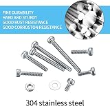 Jttxiu 410-Piece M2 Hex Socket Screw Set 304 Stainless Steel Nuts Washers with view 3