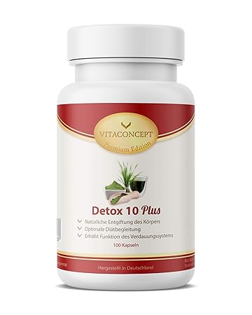 DETOX Kapseln inklusive Acai - 100 Stück - vegan - TOP Dosierung - made in Germany - VITACONCEPT