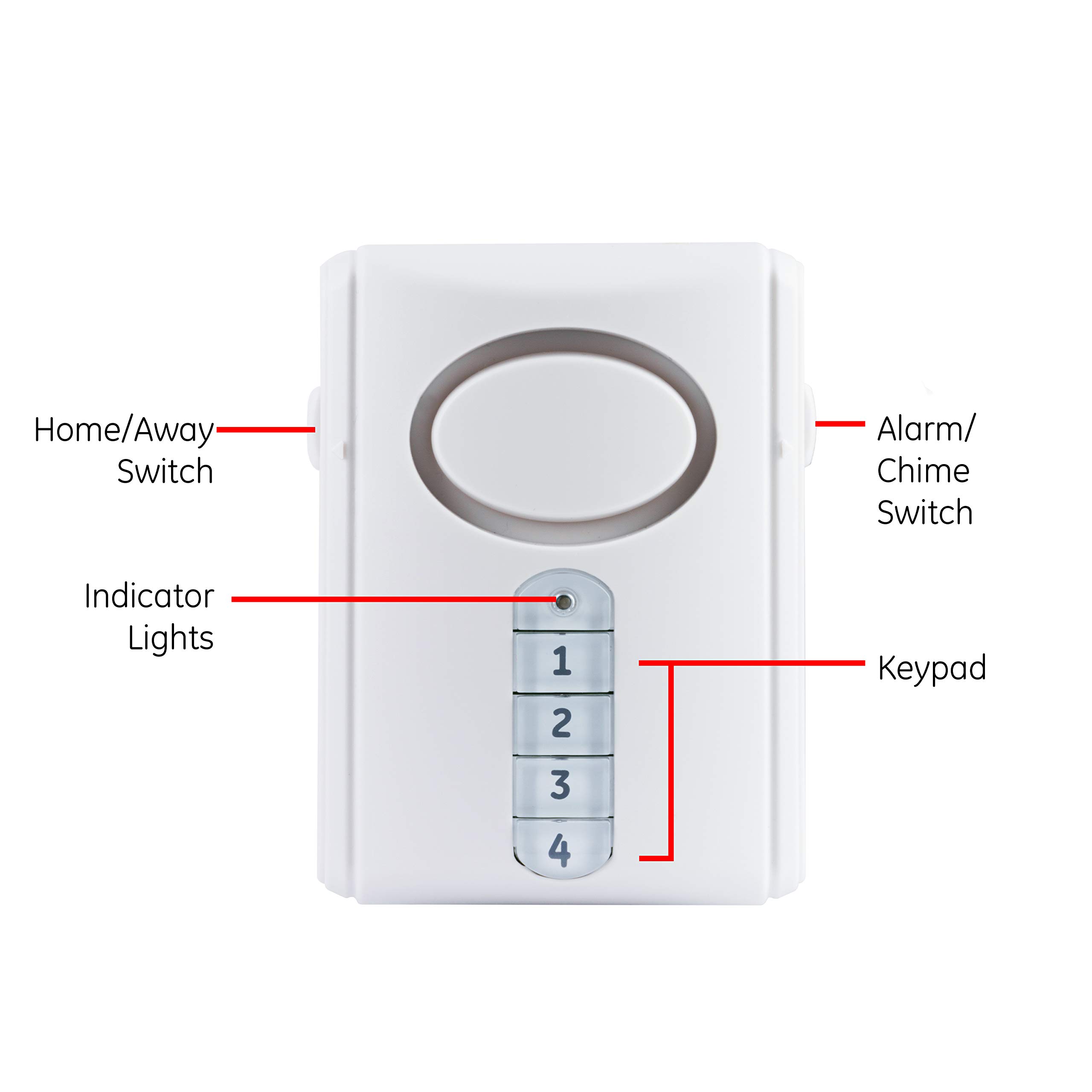 GE Personal Security Alarm Kit, Includes Deluxe Door Alarm with Keypad