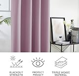 Deconovo Thermal Blackout Curtains Mustard 140x180 2 Pieces Eyelets view 6