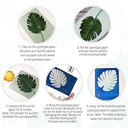 24 Pcs Sun Print Paper Kit, A7 Cyanotype Paper