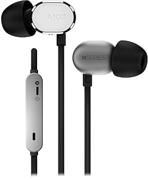 AKG N20U Hochwertiger In-Ear Kopfhörer mit Gewirrfreiem Cord-Kabel, Universeller In-Line 3-Tasten Fernbedienung/Mikrofon Komp