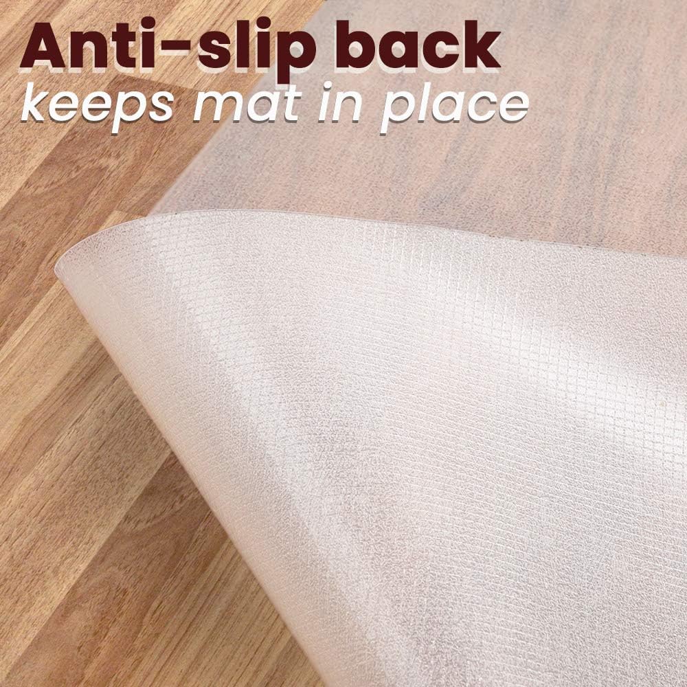 Office Chair Mat for Hardwood Floor,Crystal Clear Floor Protector with Lip,Non-Curve, 47" x 35": Kitchen & Dining