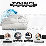GC GAVENO CAVAILIA Fade Resistant Towels Set 700 GSM 100% Cotton White 4 Pack view 5