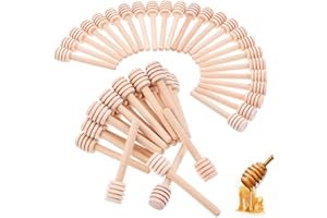 TELOOCO 200Pcs Honey Dipper Sticks, 3 Inch Portable Mini Honey Stirrer Stick Honeycomb Dipper for Tea Charcuterie Drizzle Jar Wedding Party Favors