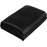 Homiest Black Satin Flat Sheet, King Silky Bed Top Sheet Only | Pure Polyester With Lustrous Finish, Protects Hair And Reduces Facial Wrinkles, Fade And Wrinkle Resistant, Machine Washable