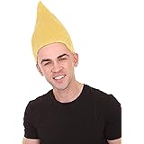 HPO Colorful Pointy Troll Fantasy Wig, Yellow Adult & Kids HM-363