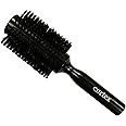 Cortex Professional Boar Bristle Brush for Women and Men - Round Hair Brush for All Hair Types, Soft Bristles, 1.4" Barrel, Black (3")