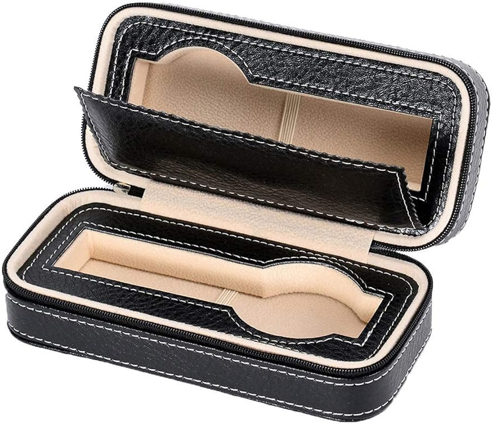 DXX-HR Caja de reloj de cuero con cremallera Caja de reloj for el