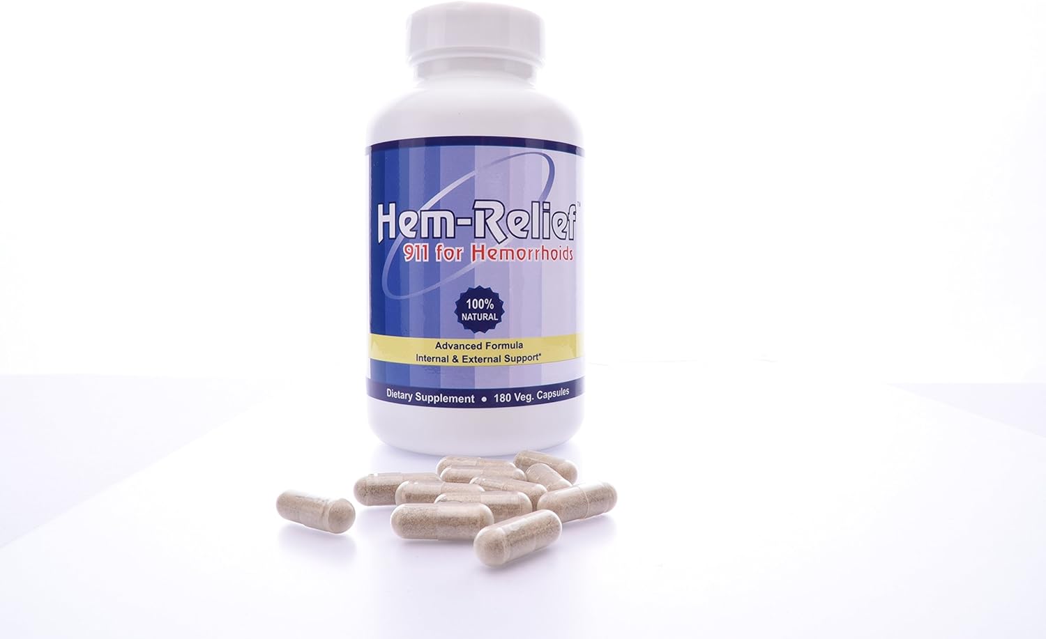 Western Herbal and Nutrition | Hem-Relief 911 for Hemorrhoids | 100% Natural Formula | Helps with Pain, Itching, Burning | Fast Acting Supplement | Internal & External Treatment | 360 Vegetarian Caps: Health & Personal Care