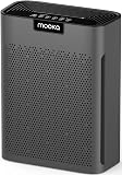 Air Purifiers for Home Large Room 2200 Ft² with Washable Filters, MOOKA H13 HEPA Air Purifier for Home Pets Bedroom with Fragrance, Air Cleaner for Smoke Dust Pollen Pets Hair Odor, KJ190 Grey