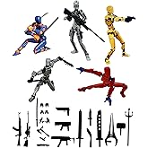 (Assembly Completed) 5 Packs Dummy13 Action Figure Set, 3D Printed ActionFigure Toy Gifts for Kids, Dummy 13,Robot 13 Action Figure Full Body Mechanical Doll Christmas Birthday Gift for Boys Girls