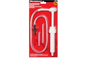 Powerbuilt Fluid Oil Pump for Quart, Half Gallon and Gallon Containers, 3rd Hand Adapter, 8cc Per Pump Stroke, Transfer Transmission Fluid, Gear Oil, Differential Fluid (28mm) - 648959