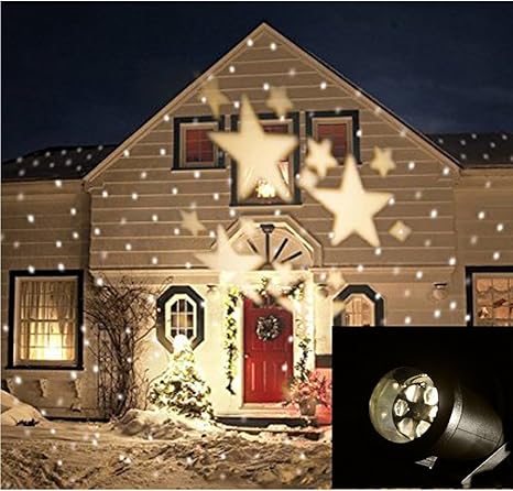 Proiettore Luci Di Natale Amazon.Lampada Del Proiettore Luce Di Natale Luci Decorative Luce Impermeabile Del Led Stelle Paesaggio Per Albero Di Natale Giardino Terrazza Casa Arredamento Luci Di Inondazione Bianca Amazon It Illuminazione