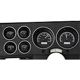 Dakota Digital 73 - 87 Chevy GMC Pickup Truck VHX Analog Dash Gauges Black Alloy White VHX-73C-PU-K-W