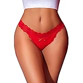 Avidlove Women's Underwear Lace Waist Thongs Ribbed Sexy T Back Panties