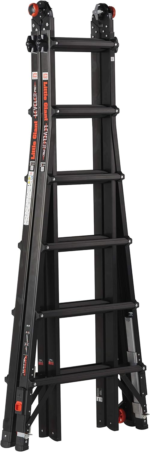 Altrex Little Giant Black Pro Leveler 4x6 Aluminium Max Working Height 7 7m Black With Bar Extension Amazon De Baumarkt