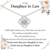 Infinity Necklace Gifts for Mother in Law/ Sister in Law/ Daughter in Law/ Bonus Mom/ Step Mom -Jewerly Present as Christmas Birthday Mothers Day Valentines Day Easter Gift Stocking Stuffers for Women